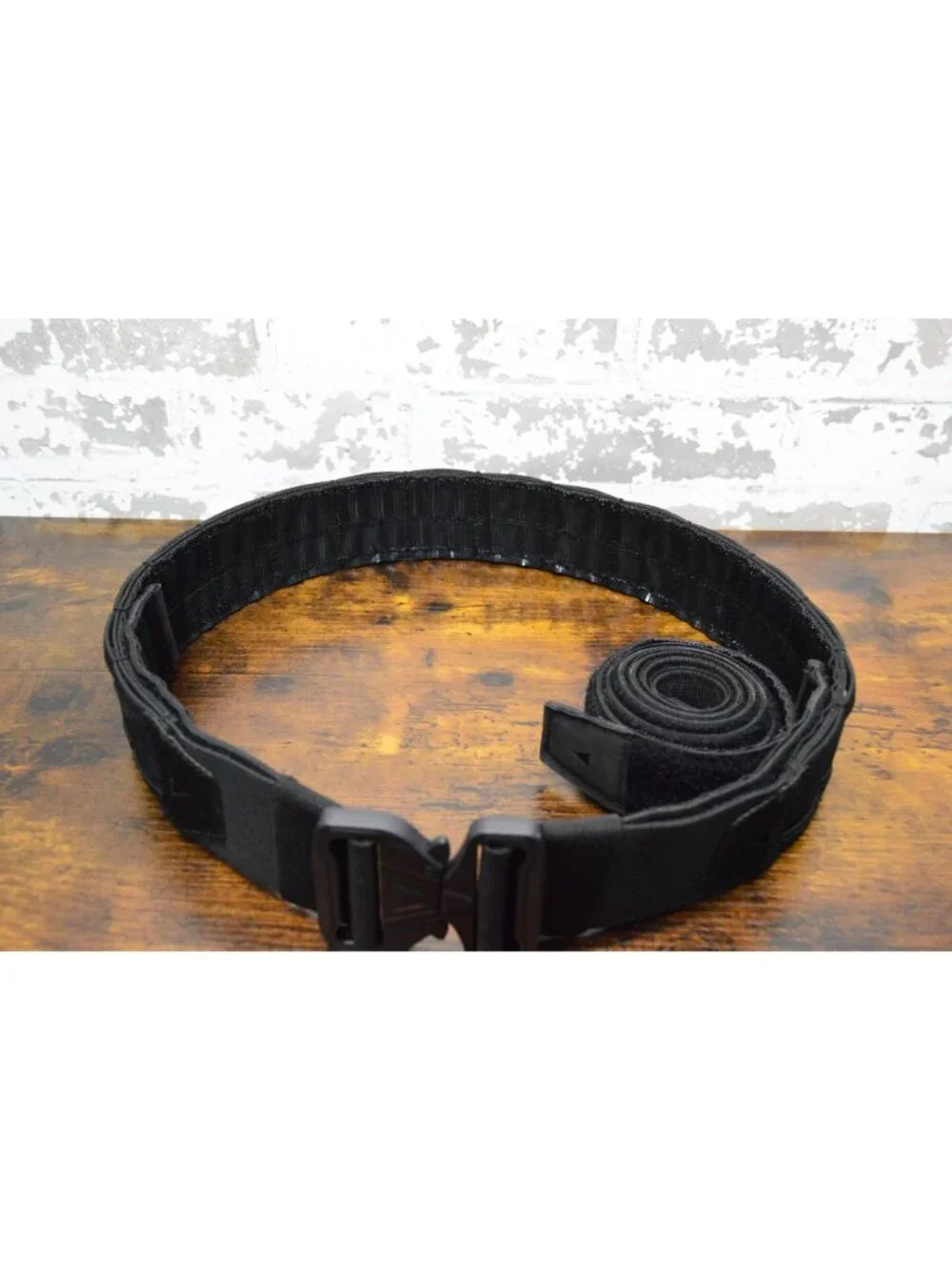 Tactical Black MOLLE Duty Belt With Quick-Release Buckle - Adjustable Fit